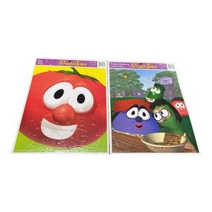 Vintage 1998 Veggie Tales Frame Tray Puzzle Big Bob & Madame Blueberry & Friends